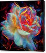 Glowing Rose In Pastel Canvas Print