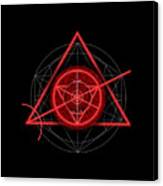 Occult Magick Symbol On Red By Pierre Blanchard #2 Canvas Print