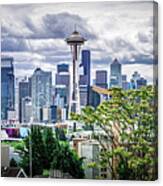 Seattle Washington City Skyline From Kerry Park #2 Canvas Print