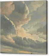 Study Of Clouds With A Sunset Near Rome #2 Canvas Print