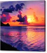 Sunset At Tumon Bay Guam Canvas Print