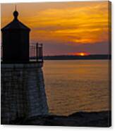 Sunset From Castle Hill Lighthouse. #2 Canvas Print