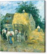 The Hay Cart. Montfoucault Canvas Print