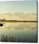 Western Lake Dawn Panorama Canvas Print