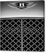 2007 Bentley Continental Gtc Convertible Emblem -2435bw Canvas Print