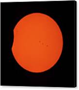 2017 Partial Solar Eclipse From New Jersey At 359 Canvas Print