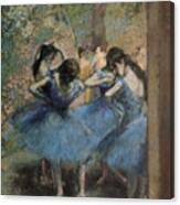 Dancers In Blue Canvas Print