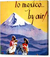 Mexico Vintage Travel Poster Restored #3 Canvas Print