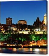 Quebec City At Night #3 Canvas Print
