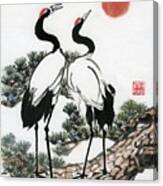 Red Crowned Crane #3 Canvas Print