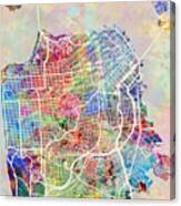 San Francisco City Street Map #3 Canvas Print