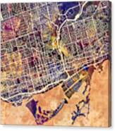 Toronto Street Map #3 Canvas Print
