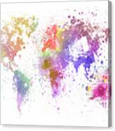 World Map Painting #4 Canvas Print