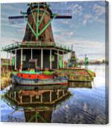 Zaanse Schans Windmills Holland Netherlands #30 Canvas Print