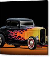 32 Ford Five-window Canvas Print
