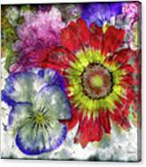 33a Abstract Floral Painting Digital Expressionism Art Canvas Print