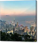 Hong Kong Skyline #34 Canvas Print