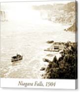 Niagara Falls, Tourist Boat, 1904, Vintage Photograph #4 Canvas Print