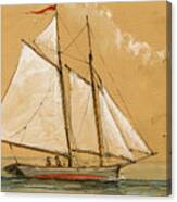 Sail Ship Watercolor #4 Canvas Print