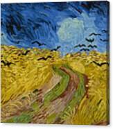 Wheatfield With Crows #13 Canvas Print