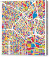 Los Angeles City Street Map #5 Canvas Print