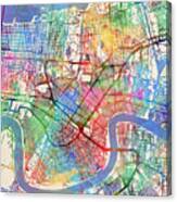 New Orleans Street Map #5 Canvas Print