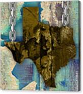 Texas State Map Collection #5 Canvas Print