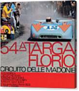 54th Targa Florio Porsche Race Poster Canvas Print