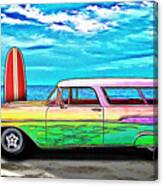 57 Chevy Nomad Wagon Best Part Of Waking Up Canvas Print