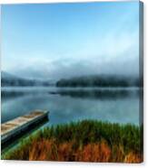 Autumn Mist On Lake #6 Canvas Print