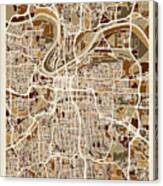 Kansas City Missouri City Map #6 Canvas Print