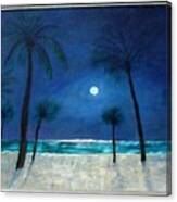 7 Moonlight Palms Canvas Print