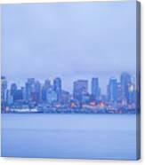 Cloudy And Rainy Day In Seattle Washington #8 Canvas Print