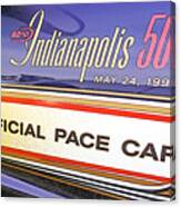 82nd Indy 500 Pace Car Canvas Print