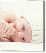 Cute Newborn Portrait #9 Canvas Print