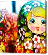 Vibrant Russian Matrushka Doll Canvas Print