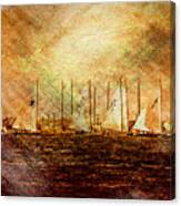 A Beautiful Day For A Sail Boat Race Canvas Print