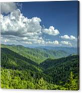 A Clear Day Great Smoky Mountains Art Canvas Print