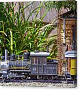 A Forney Pulling A Sierra Coach Passes A Water Tower 1 Canvas Print