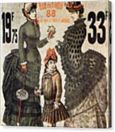 A La Tour St.jacques - Rue De Rivoli - Vintage Fashion Advertising Poster - Paris, France Canvas Print