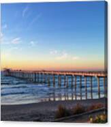 A Long Look At Scripps Pier At Sunset Canvas Print