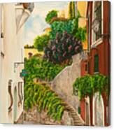 A Street In Positano Canvas Print