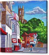 A Stroll On Melville Street Canvas Print