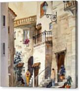 A Tuscan Street Scene Canvas Print