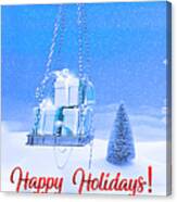 A Very Cool Christmas Greeting Card Canvas Print