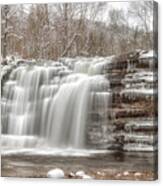 A Winter Waterfall - Color Canvas Print
