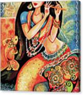 Aanandinii And The Fishes Canvas Print