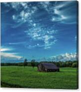 Abandoned Barn In Soybean Field Canvas Print