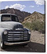 Abandoned Chevy In The Desert Canvas Print