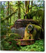 Abandoned In Forest Canvas Print
